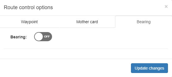 Route Control Options Bearing