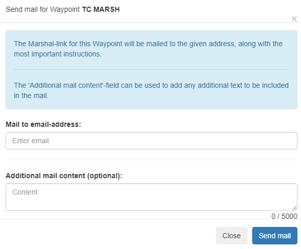 Marshal Waypoint send mail